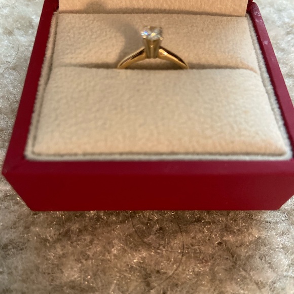 14K .25 Carat Solid Gold Diamond Solitaire S12 6.5 stamped 14k - Picture 10 of 12